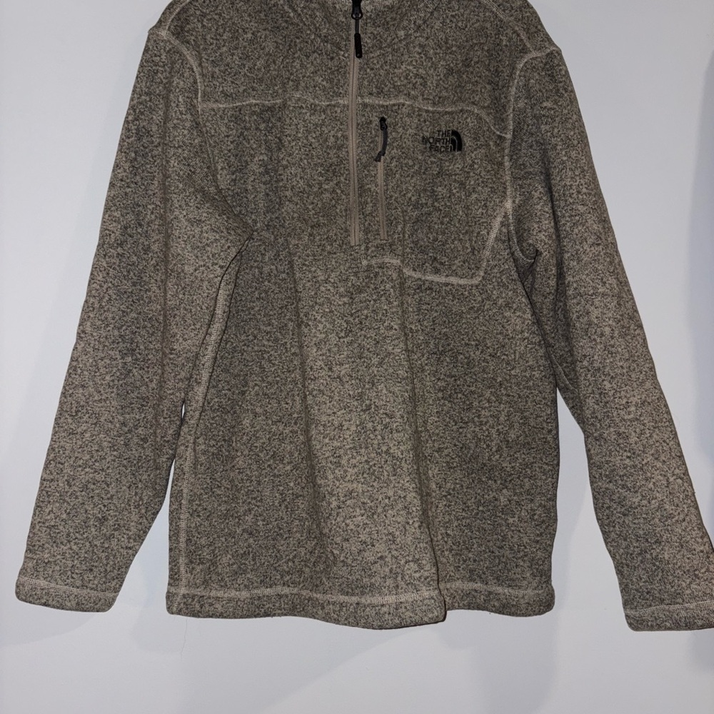 Men’s The North Face burnt brown quarter Zip Up pullover Fleece